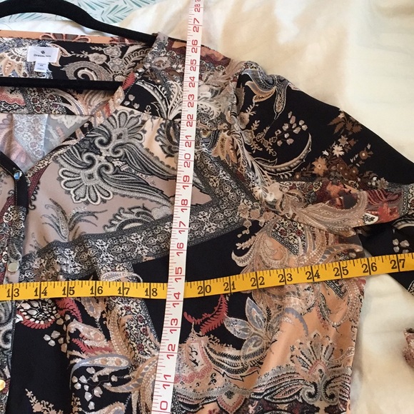 Dress Barn multi color blouse 3X - Picture 6 of 8